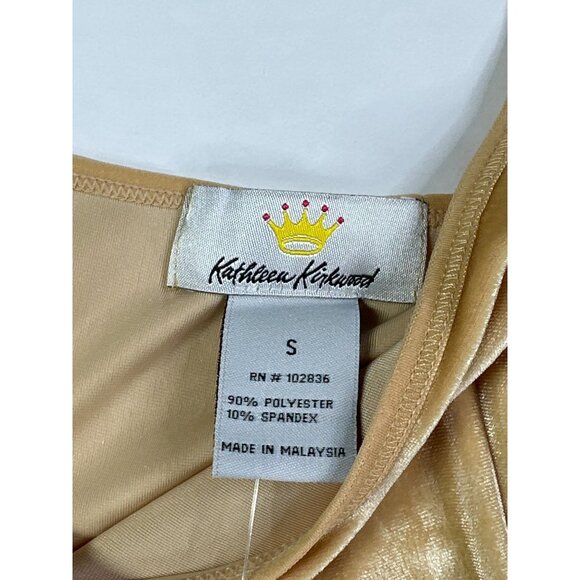 Vintage Kathleen Kirkwood Womens Sm stretch Velvet Tank Sequin Flower Pins New - Picture 5 of 8